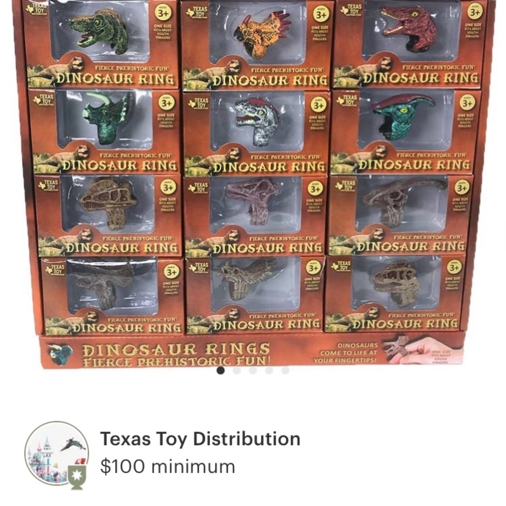 Dinosaur rings for children